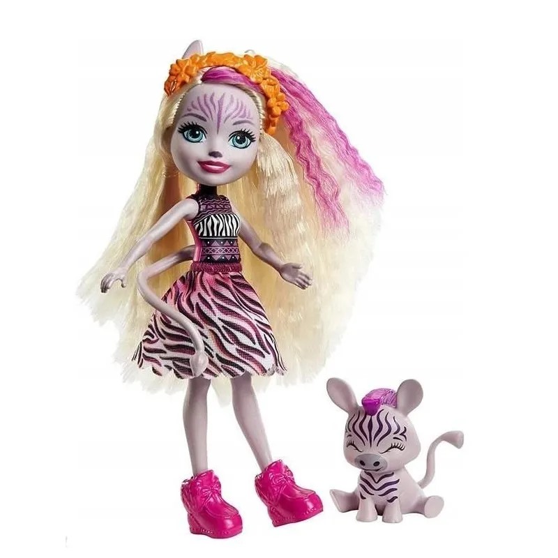 LALKA ZADIE ZEBRA & ZWIERZĄTKO REF ENCHANTIMALS 4+