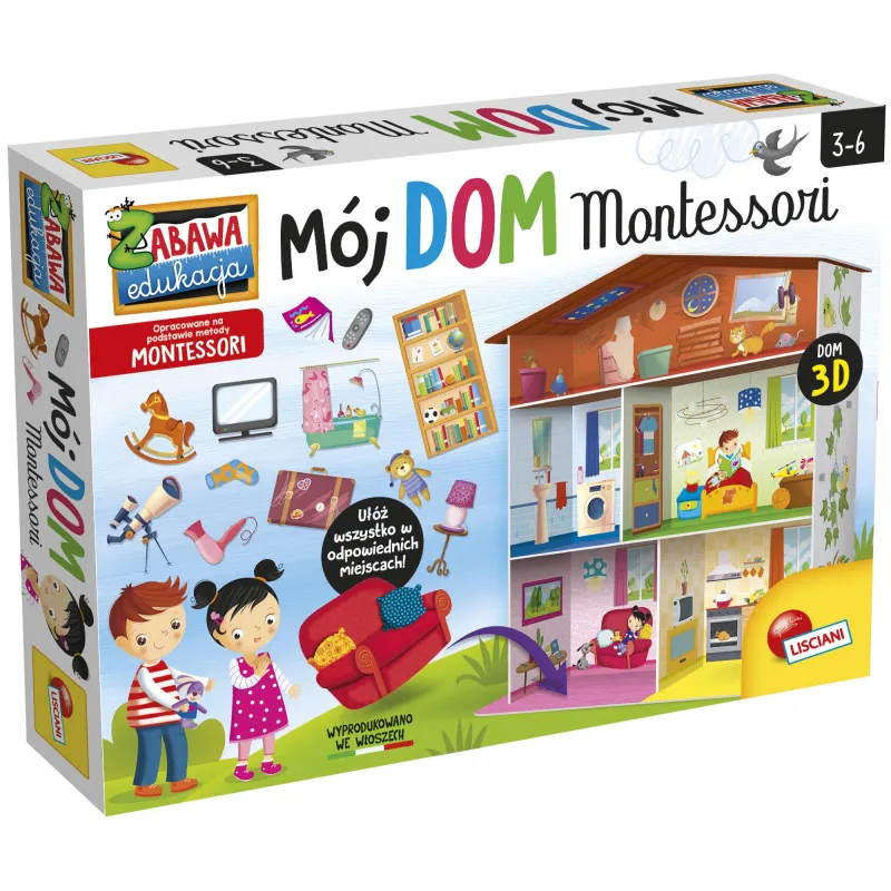 MÓJ DOM ZABAWA I EDUKACJA GRA EDUKACYJNA MONTESSORI 3-6 LAT