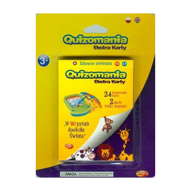 QUIZOMANIA EXTRA KARTY ZABAWNE ZWIERZĘTA DUMEL DISCOVERY 3+ - Dumel