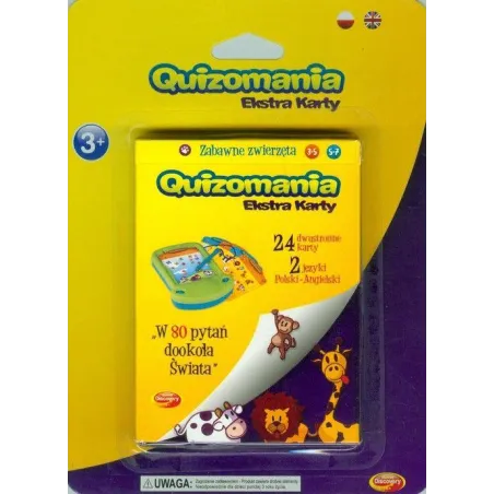QUIZOMANIA EXTRA KARTY ZABAWNE ZWIERZĘTA DUMEL DISCOVERY 3+ - Dumel