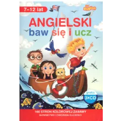 ANGIELSKI. BAW SIĘ I UCZ 7-12 LAT. KSIĄŻKA + 3 X CD - Lingo