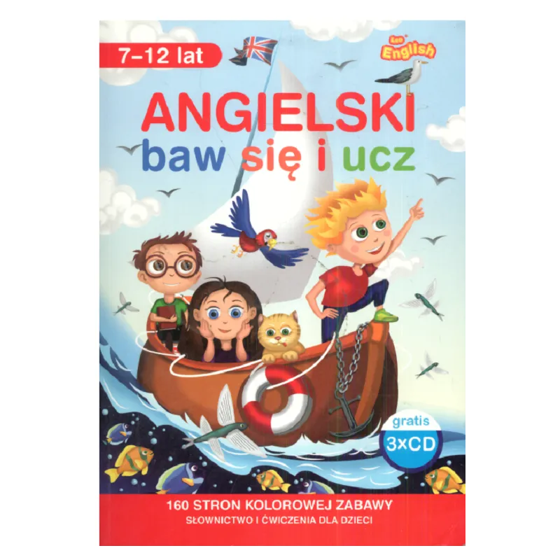 ANGIELSKI. BAW SIĘ I UCZ 7-12 LAT. KSIĄŻKA + 3 X CD - Lingo