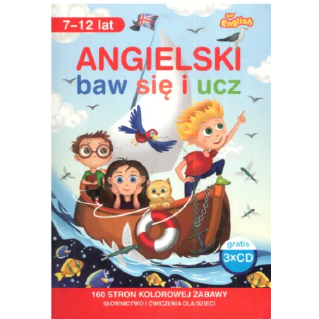 ANGIELSKI. BAW SIĘ I UCZ 7-12 LAT. KSIĄŻKA + 3 X CD - Lingo