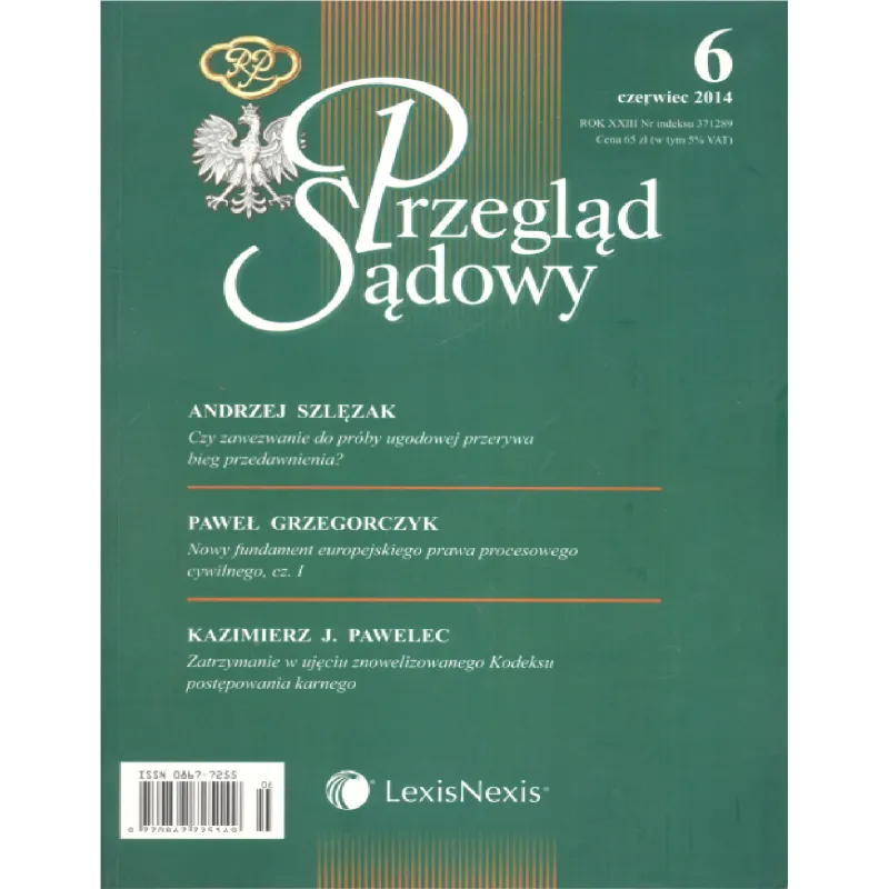 PRZEGLĄD SĄDOWY 6/2014 1044050 - LexisNexis