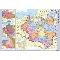 HISTORIA POLSKI DWUSTRONNA MAPA ŚCIENNA - Demart