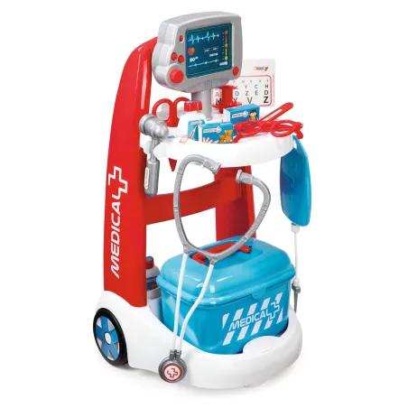 ELEKTRONICZNY WÓZEK MEDYCZNY + 16 AKCESORIÓW SMOBY 3+