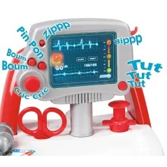 ELEKTRONICZNY WÓZEK MEDYCZNY + 16 AKCESORIÓW SMOBY 3+