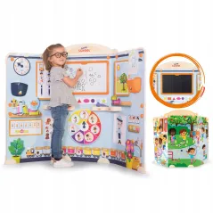 SZKOŁA TABLICA EDUKACYJNA + 80 AKCESORIÓW SMOBY 3+