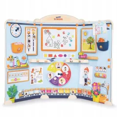 SZKOŁA TABLICA EDUKACYJNA + 80 AKCESORIÓW SMOBY 3+