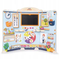 SZKOŁA TABLICA EDUKACYJNA + 80 AKCESORIÓW SMOBY 3+