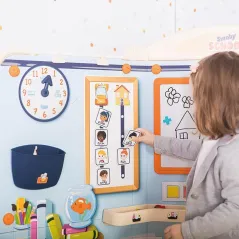 SZKOŁA TABLICA EDUKACYJNA + 80 AKCESORIÓW SMOBY 3+ - Smoby
