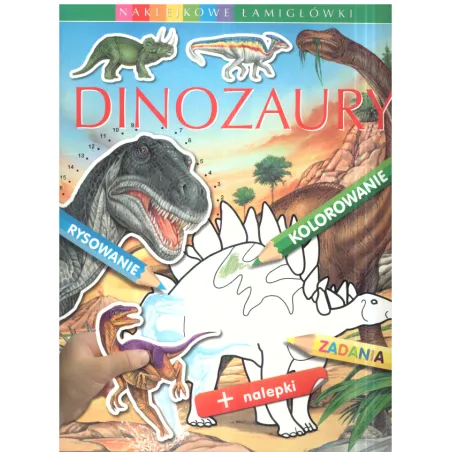 Dinozaury Naklejkowe Łamigłówki 5+