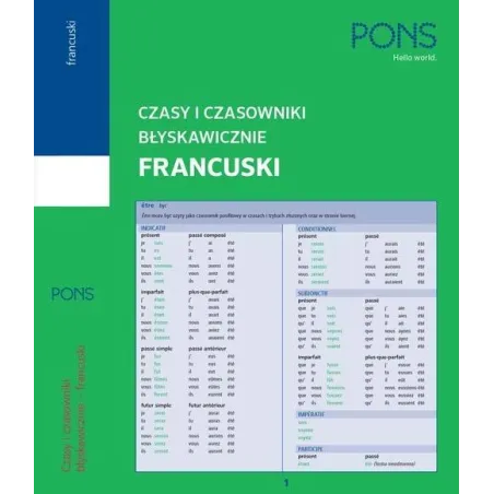 CZASY I CZASOWNIKI BŁYSKAWICZNIE FRANCUSKI - Pons