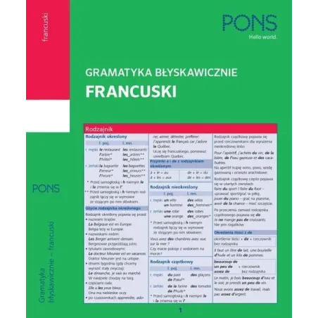 BŁYSKAWICZNIE GRAMATYKA FRANCUSKA - Pons