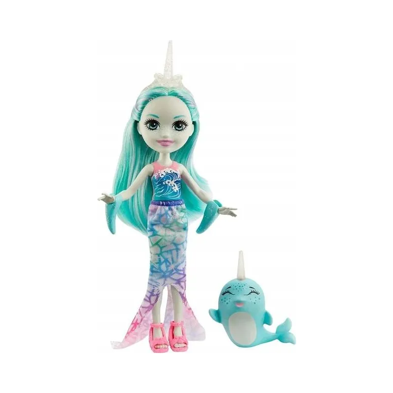 LALKA NADDIE NARWAL I ZWIERZĄTKO SWORD ENCHANTIMALS 4+ - Mattel