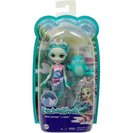 Lalka Naddie Narwal I Zwierzątko Sword Enchantimals 4+