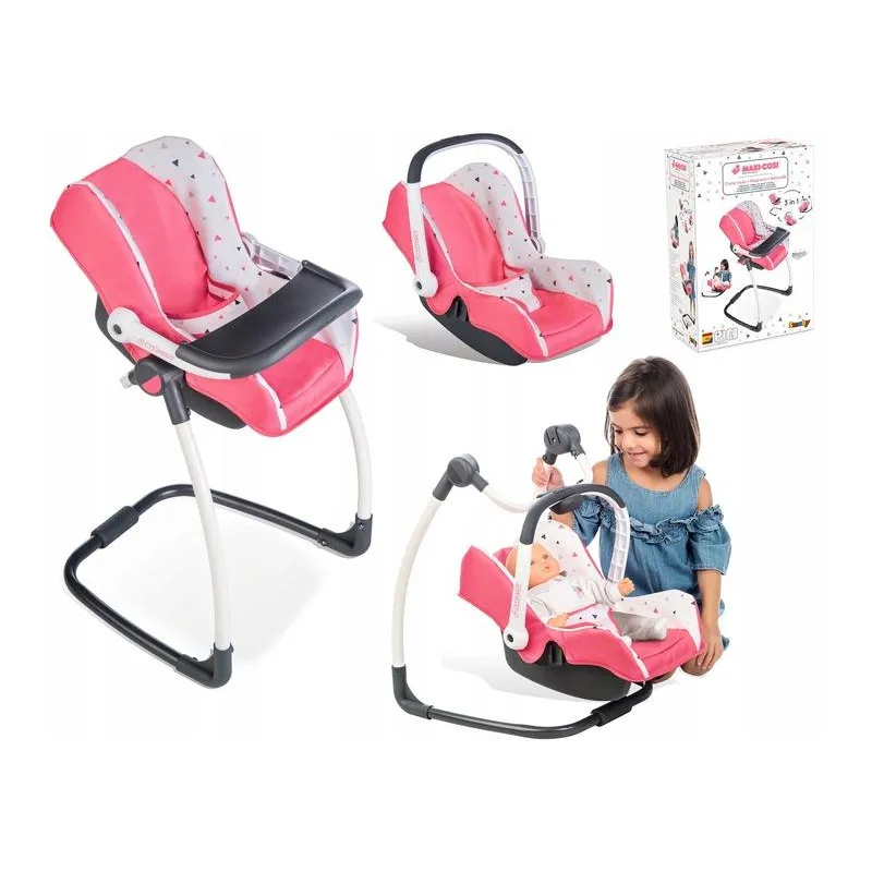 KRZESEŁKO DO KARMIENIA DLA LALEK MAXI COSI 3W1 SMOBY 3+