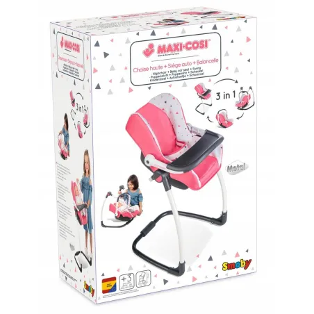 Krzesełko Do Karmienia Dla Lalek Maxi Cosi 3W1 Smoby 3+