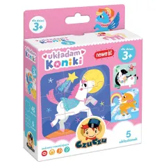 UKŁADAM KONIKI PUZZLE 5 UKŁADANEK CZUCZU 3+ - Bright Junior Media