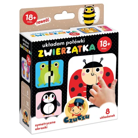 Układam Połówki Zwierzątka Puzzle Układanki Czuczu 18M+ Układam Połówki Zwierzątka Puzzle Układanki Czuczu 18M+