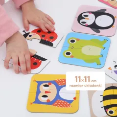 UKŁADAM POŁÓWKI ZWIERZĄTKA PUZZLE UKŁADANKI CZUCZU 18M+