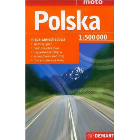 POLSKA MAPA SAMOCHODOWA 1 : 500 000 - Demart