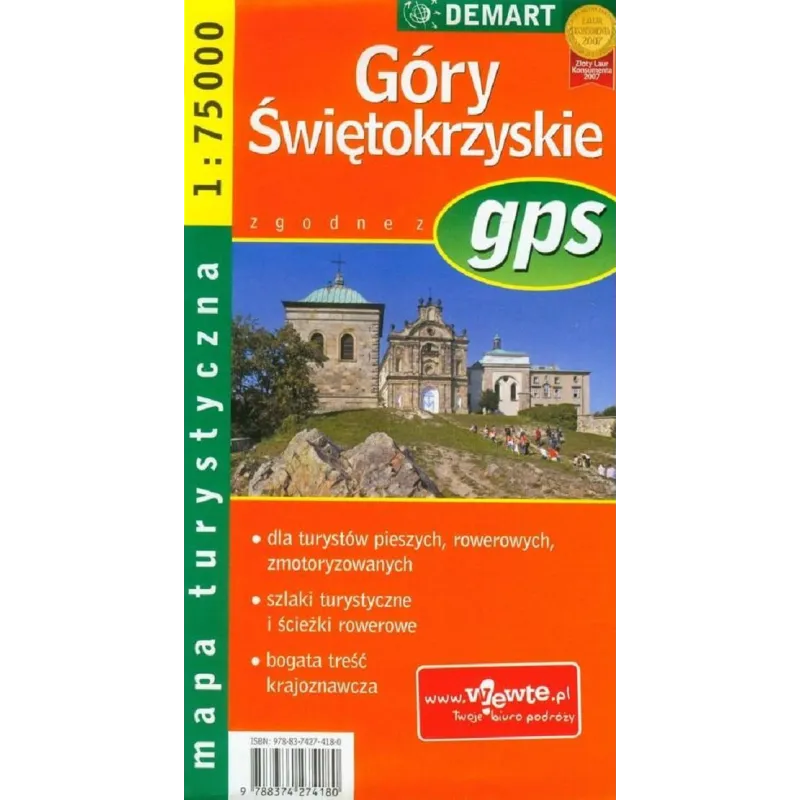 GÓRY ŚWIĘTOKRZYSKIE MAPA TURYSTYCZNA 1:75 000 - Demart