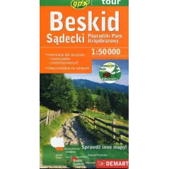 BESKID SĄDECKI, POPRADZKI PARK KRAJOBRAZOWY. MAPA TURYSTYCZNA 1 : 50 000 - Demart