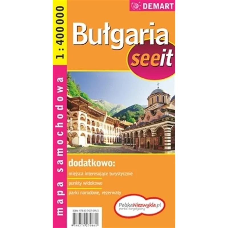BUŁGARIA MAPA SAMOCHODOWA 1:400 000 - Demart