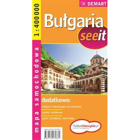 BUŁGARIA MAPA SAMOCHODOWA 1:400 000 - Demart