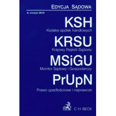 KODEKS SPÓŁEK HANDLOWYCH KRAJOWY REJESTR SĄDOWY MONITOR SĄDOWY I GOSPODARCZY PRAWO UPADŁOŚCIOWE I NAPRAWCZE Barbara Por...