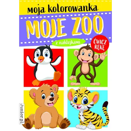 MOJE ZOO MOJA KOLOROWANKA Z NAKLEJKAMI - Books & Fun