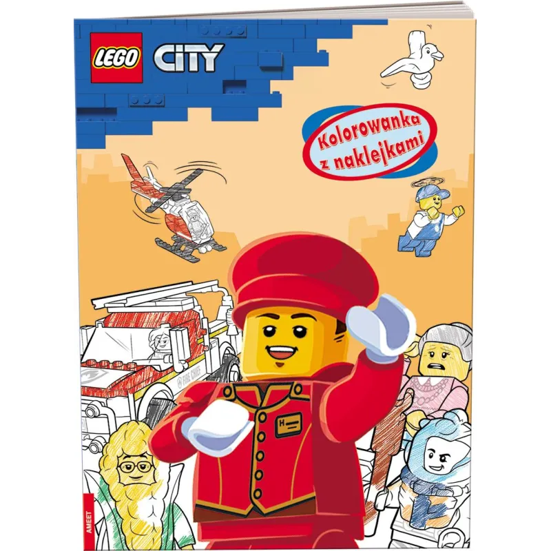 LEGO CITY KOLOROWANKA Z NAKLEJKAMI 5+ - Ameet