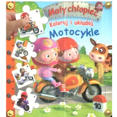 MAŁY CHŁOPIEC KOLORUJ I UKŁADAJ MOTOCYKLE - Olesiejuk