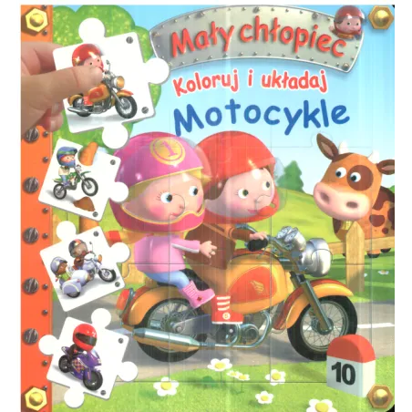MAŁY CHŁOPIEC KOLORUJ I UKŁADAJ MOTOCYKLE - Olesiejuk