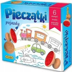 PIECZĄTKI KREATYWNE POJAZDY DLA DZIECI ZESTAW STEMPELI ADAMIGO 3+