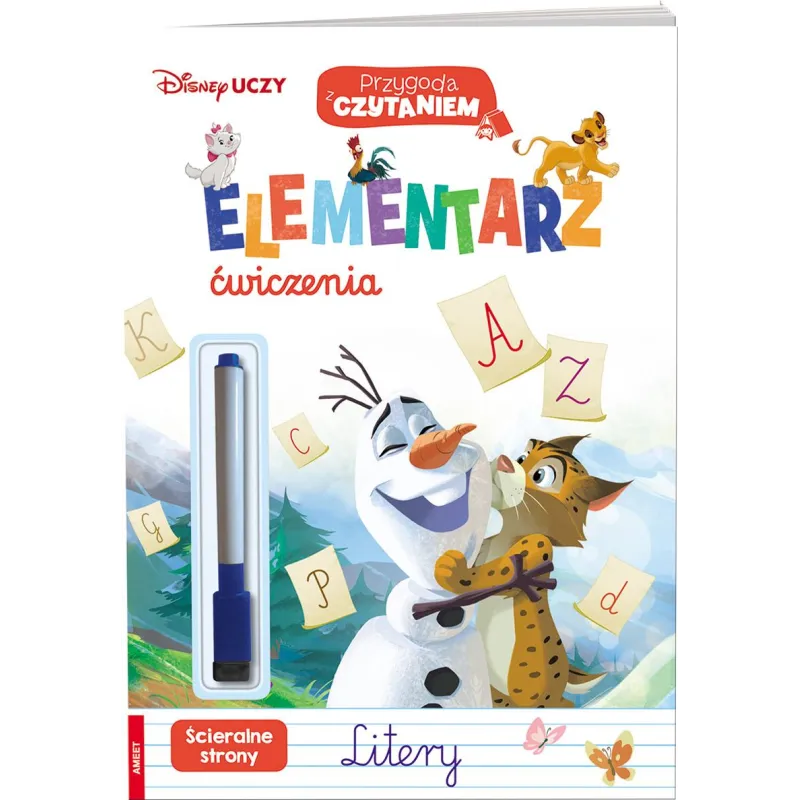 DISNEY UCZY. ELEMENTARZ. ĆWICZENIA, LITERY - Ameet