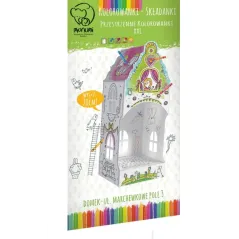 DOMEK UL MARCHEWKOWE POLE KOLOROWANKA SKŁADANKA XXL ZESTAW KREATYWNY - Monumi
