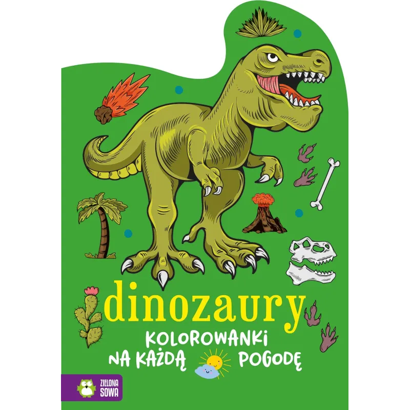 DINOZAURY KOLOROWANKI NA KAŻDĄ POGODĘ - Zielona Sowa