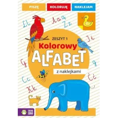 KOLOROWY ALFABET Z NAKLEJKAMI ZESZYT 1 - Zielona Sowa
