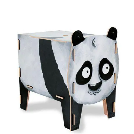 EKO TABORET STOLIK SCHOWEK NA ZABAWKI 3W1 PANDA