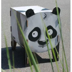 EKO TABORET STOLIK SCHOWEK NA ZABAWKI 3W1 PANDA - Werkhaus