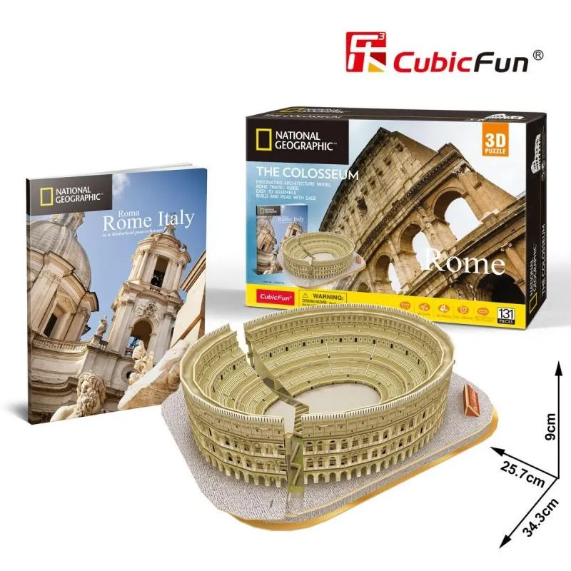 RZYM KOLOSEUM PUZZLE 3D 131 ELEMENTÓW NATIONAL GEOGRAPHIC - National Geographic