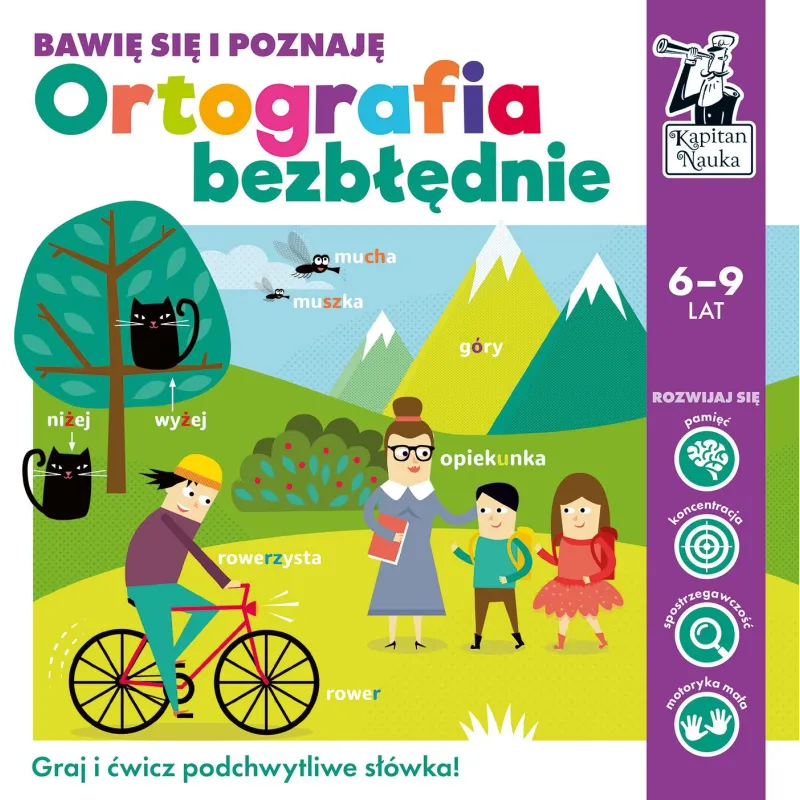 GRA ORTOGRAFIA BEZBŁĘDNIE BAWIĘ SIĘ I POZNAJĘ KAPITAN NAUKA Bożena Dybowska - Edgard