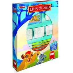 KRÓL LEW PIECZĄTKI 4 SZT. + MAZAKI 7 KOLORÓW DISNEY 3+ - Multiprint