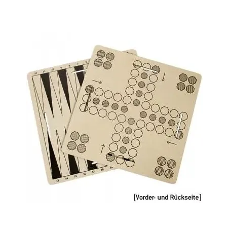 LUDO + BACKGAMMON GRA PLANSZOWA ZESTAW DO STOŁKÓW/TABORETÓW WERKHAUS - Werkhaus