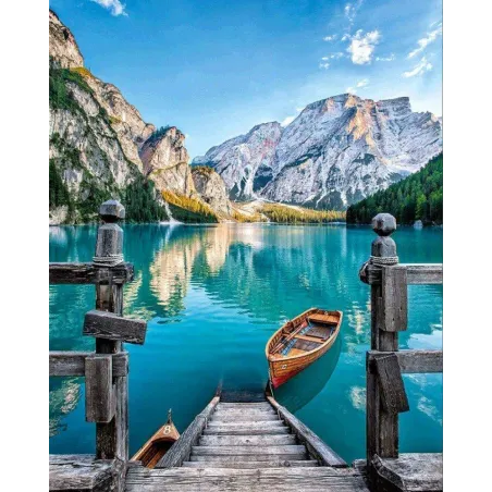 NAD JEZIOREM LAGO ZESTAW DO MALOWANIA PO NUMERACH 40 X 50 CM