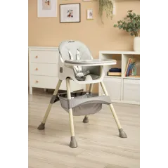 KRZESEŁKO DO KARMIENIA 2W1 CARETERO BILL GREY 6M+