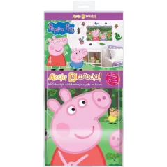 ŚWINKA PEPPA AKCJA DEKORACJA MEGANAKLEJKI WIELOKROTNEGO UŻYTKU NA ŚCIANĘ - Media Service Zawada