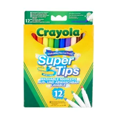 FLAMASTRY ZMYWALNE SUPERTIPS 12 KOLORÓW CRAYOLA 3+ - Crayola